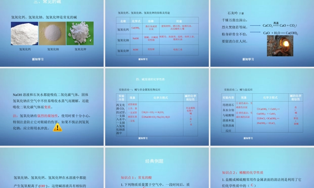 粤教初中化学九下《8.2 常见的酸和碱》PPT课件 (6).ppt