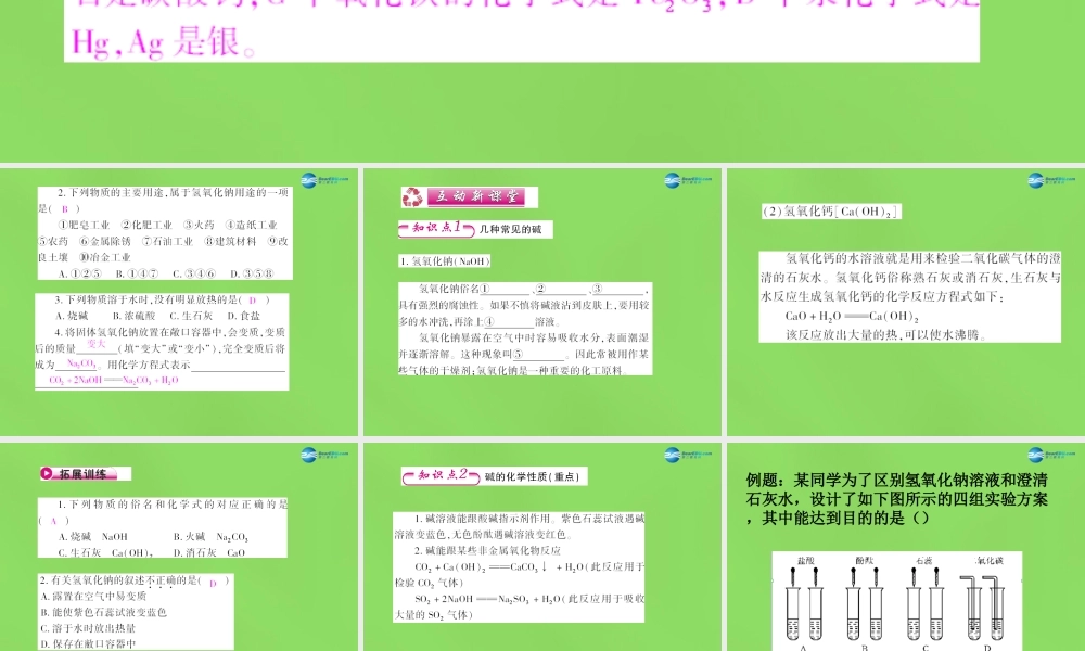 粤教初中化学九下《8.2 常见的酸和碱》PPT课件 (7).ppt