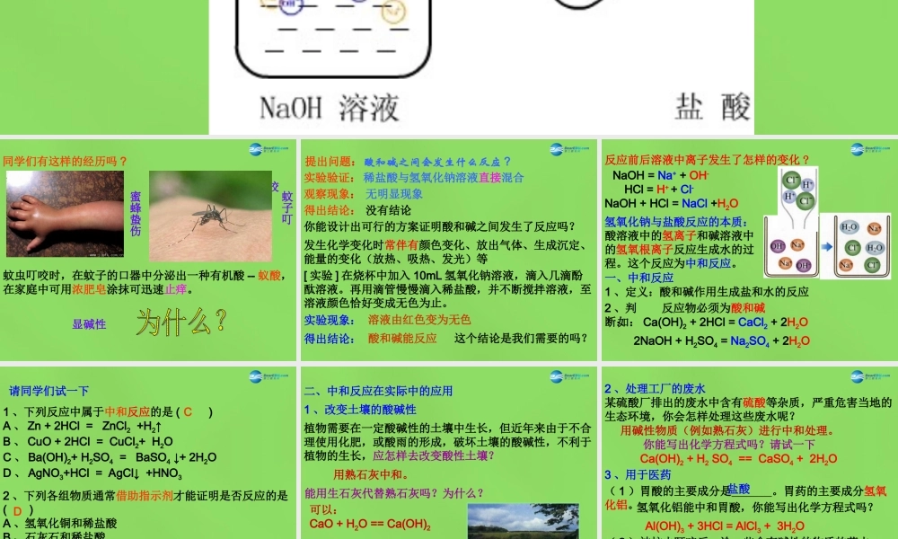 粤教初中化学九下《8.3 酸和碱的反应》PPT课件 (4).ppt