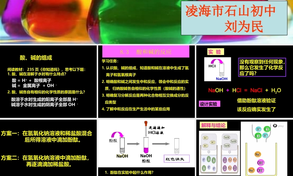 粤教初中化学九下《8.3 酸和碱的反应》PPT课件 (5).ppt