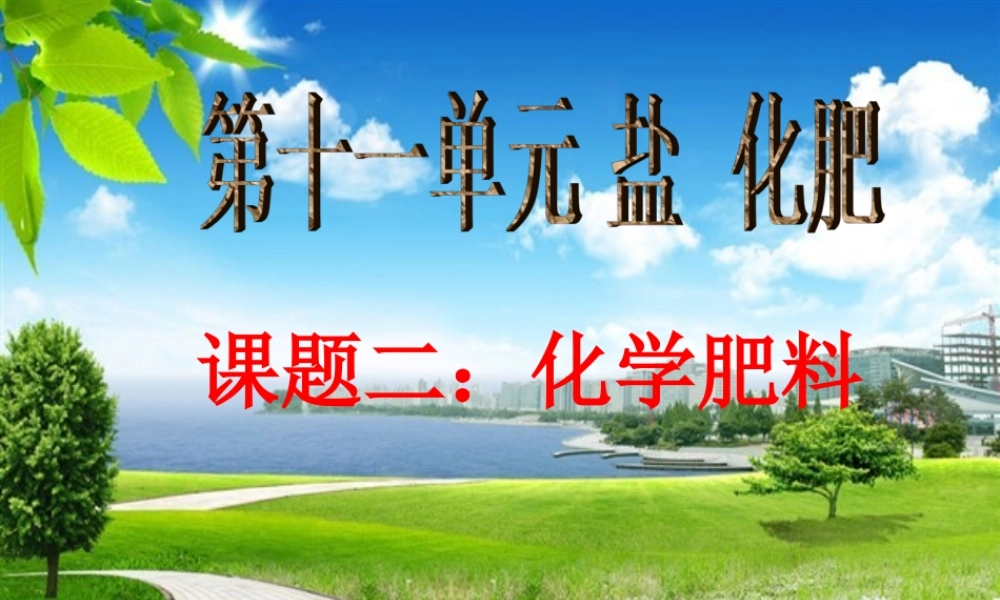 粤教初中化学九下《8.5 化学肥料》PPT课件 (1).ppt