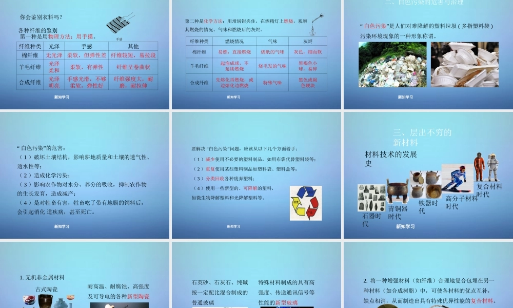 粤教初中化学九下《9.2 化学合成材料》PPT课件 (2).ppt