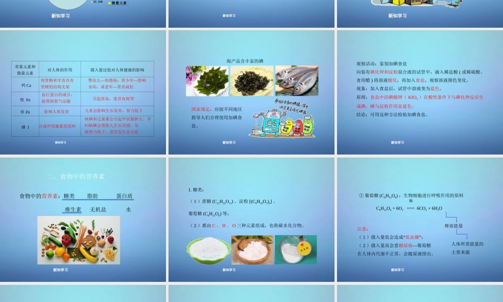 粤教初中化学九下《9.4 化学物质与健康》PPT课件 (2).ppt