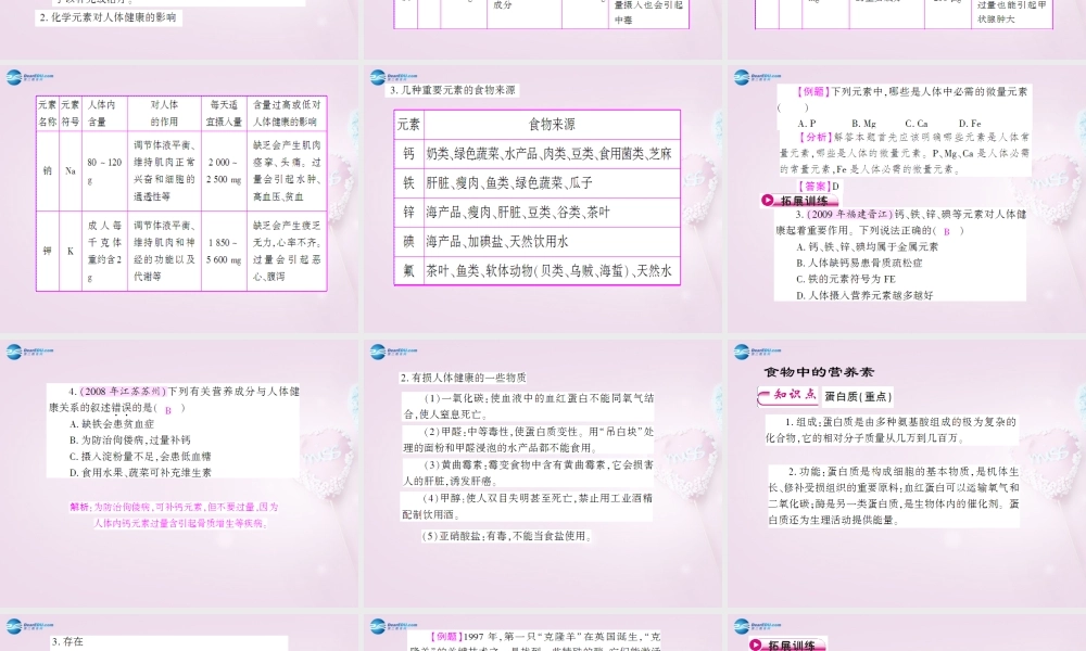 粤教初中化学九下《9.4 化学物质与健康》PPT课件 (4).ppt