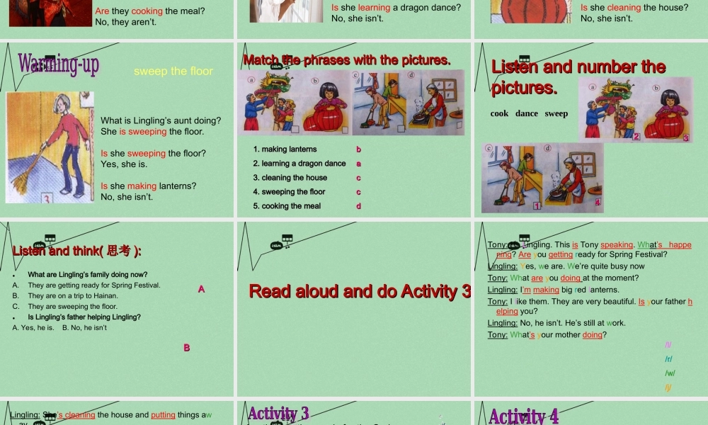 浙江省海宁市丁桥镇初级中学七年级英语上册 Module 10 Unit 1 Are you getting ready for Spring Festival课件 （新版）外研版.ppt