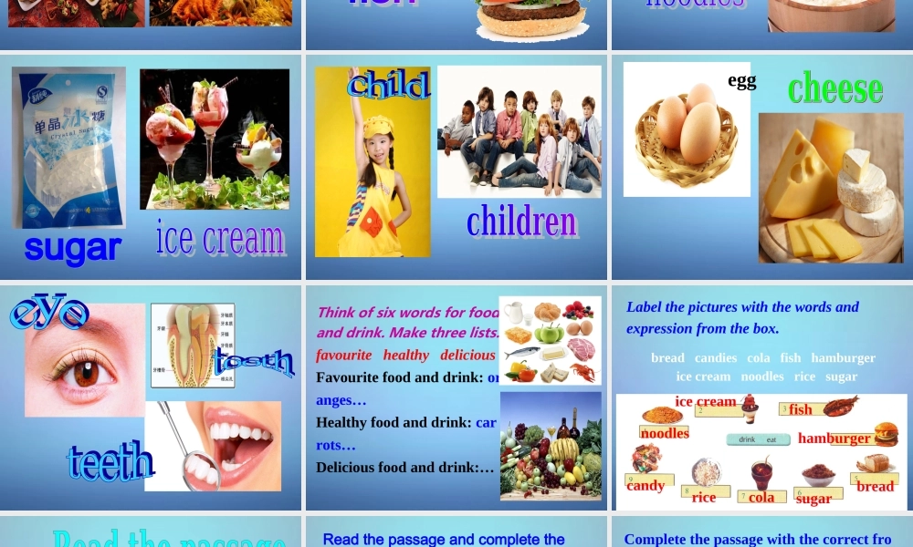 浙江省平阳县昆阳镇第二中学七年级英语上册 Module 4 Unit 2 Is your food and drink healthy课件 （新版）外研版.ppt
