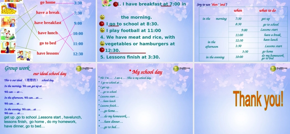 浙江省衢州市开化县池淮镇初级中学七年级英语上册 Module 5 My school day Unit 2 We start work at nine o’clock课件 （新版）外研版.ppt