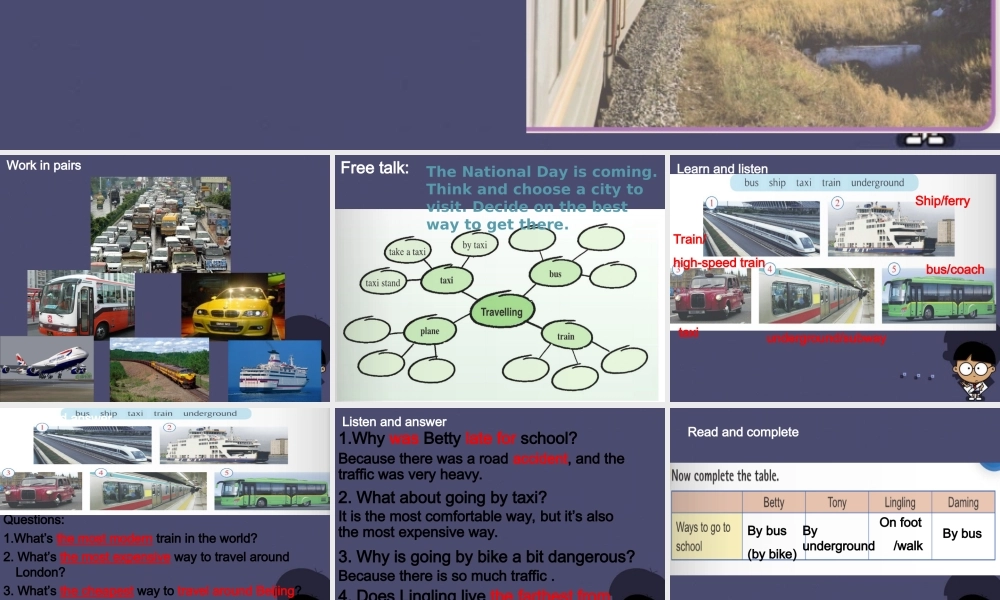 浙江省桐乡市现代实验学校八年级英语上册 Module 4 Unit 1 He lives the farthest from school课件 .ppt