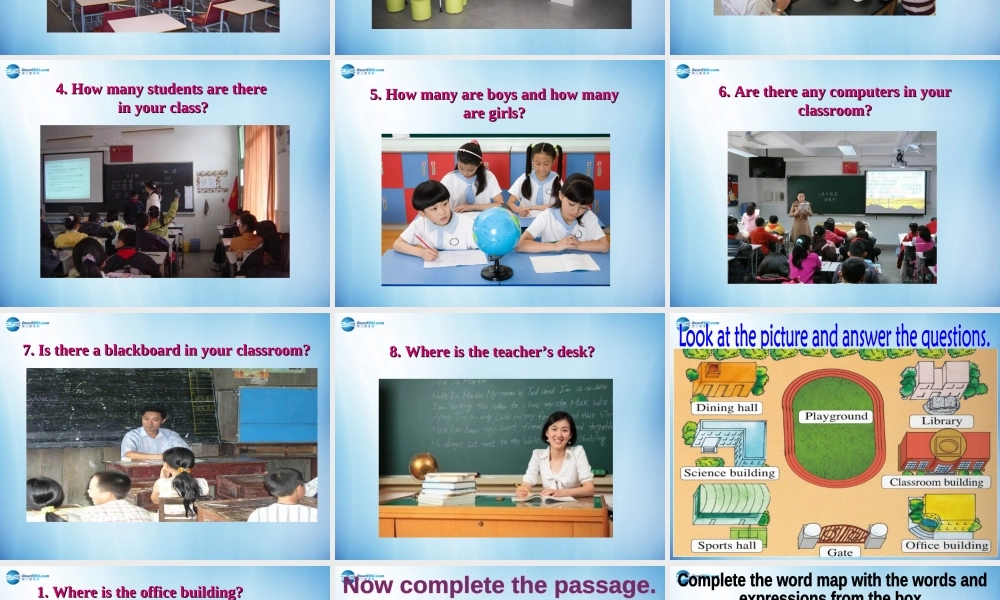 浙江省温州市第十二中学七年级英语上册 Module 3 My school Unit 3 Language in use课件 （新版）外研版.ppt