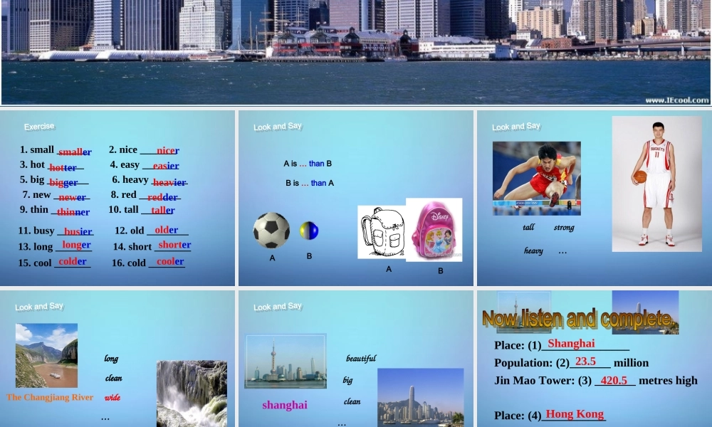 浙江省温州市平阳县昆阳镇第二中学八年级英语上册 Module 2 Unit 1 It's taller than many other buildings课件 .ppt