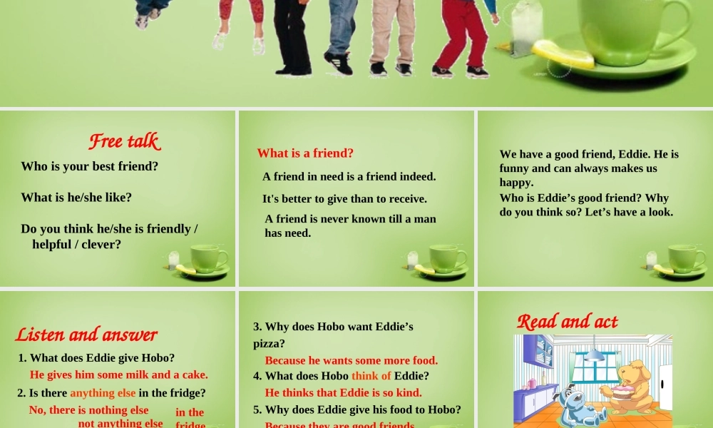 浙江师范大学附属中学八年级英语上册 Unit 1 Friends comic strip课件2.ppt