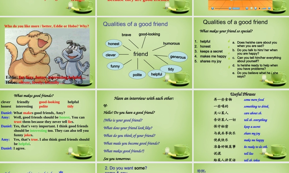 浙江师范大学附属中学八年级英语上册 Unit 1 Friends comic strip课件2.ppt