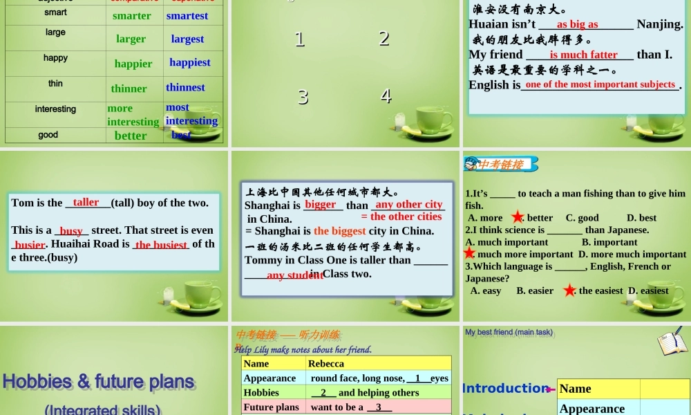 浙江师范大学附属中学八年级英语上册 Unit 1 Friends复习课件.ppt