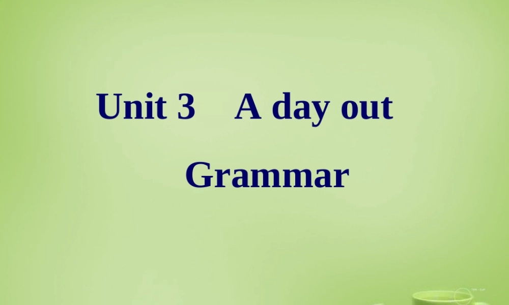 浙江师范大学附属中学八年级英语上册 Unit 3 A day out Grammar课件.ppt