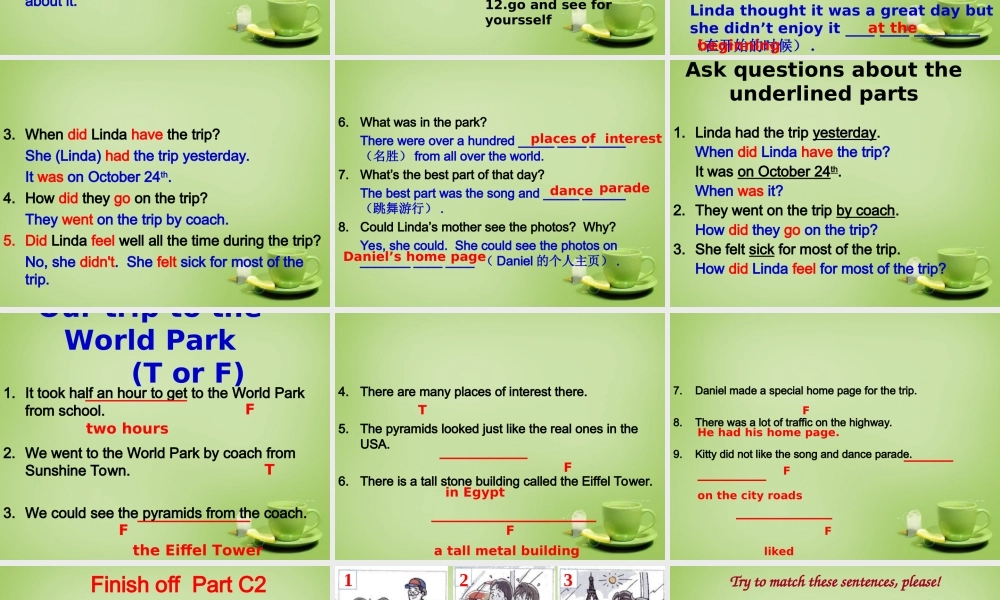 浙江师范大学附属中学八年级英语上册 Unit 3 A day out（第2课时）课件.ppt