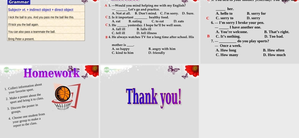 重庆市涪陵区中峰初级中学八年级英语上册 Unit 1 Playing Sports Topic 2 We should learn teamwork Section D课件 （新版）仁爱版.ppt