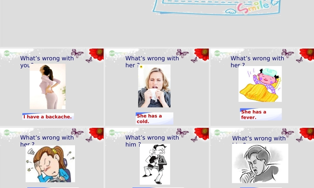 重庆市涪陵区中峰初级中学八年级英语上册 Unit 2 Keeping Healthy Topic 1 You should see a dentist.Section A课件 （新版）仁爱版.ppt