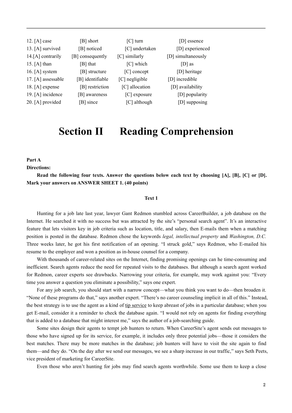 1996—2004年历年考研英语真题集 .pdf_第2页