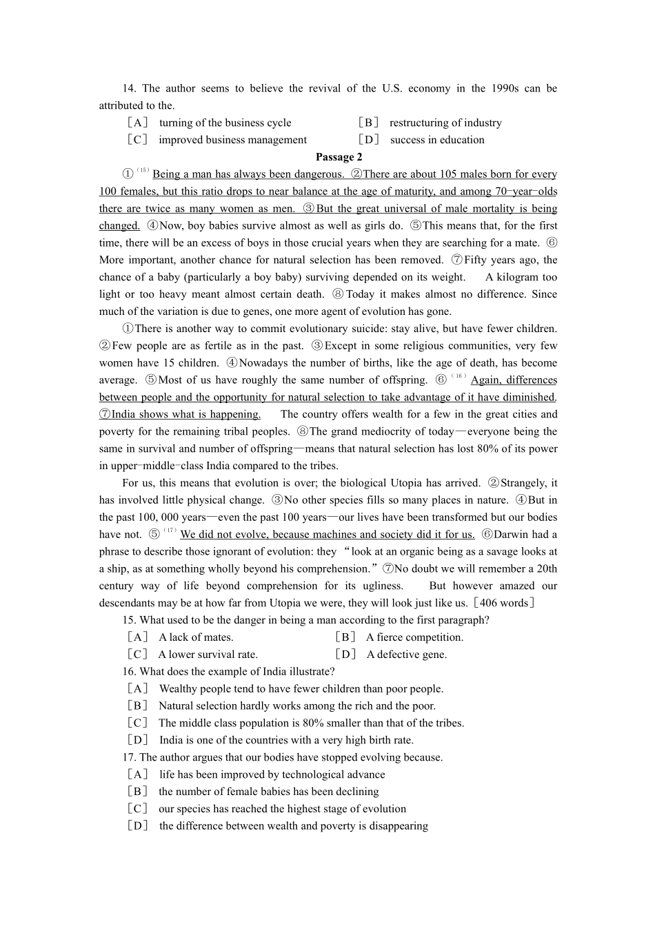 2000年考研英语真题及解析 .pdf_第3页