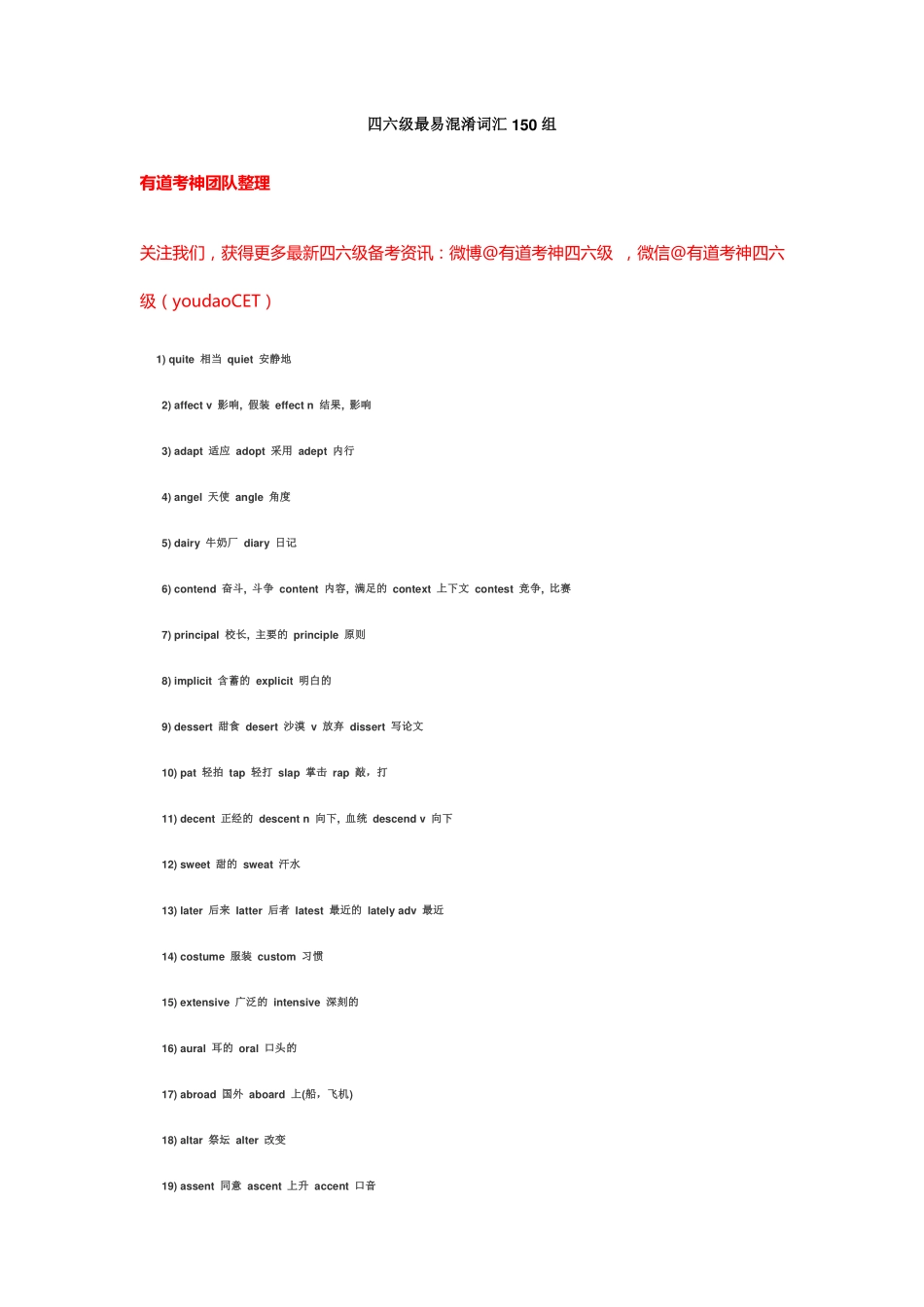 5. 四六级最易混淆单词150组.pdf_第1页