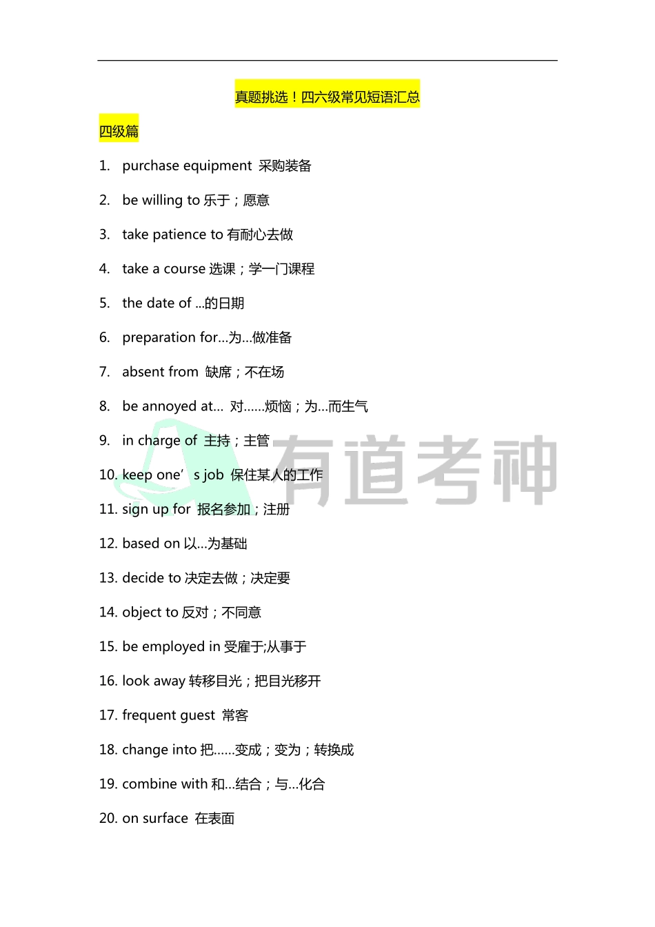 PDF 四六级常见短语汇总.pdf_第1页