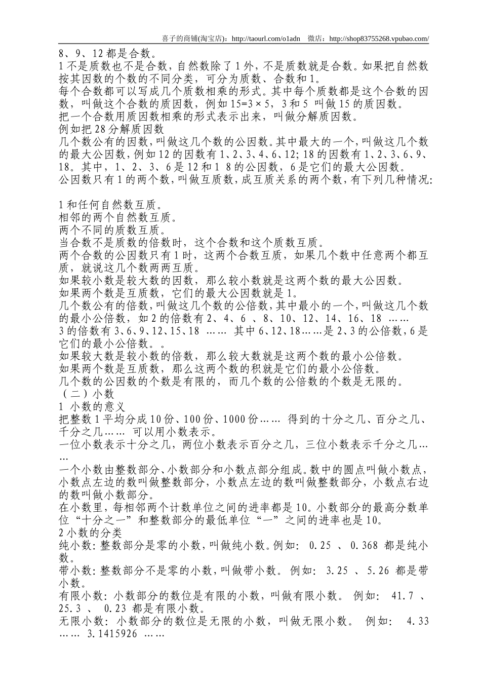人教版小升初数学总复习资料 53页.doc_第2页