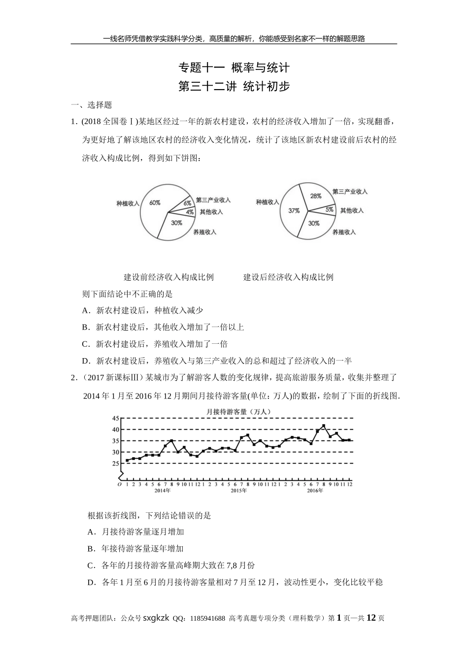 专题十一概率与统计第三十二讲统计初步.doc_第1页