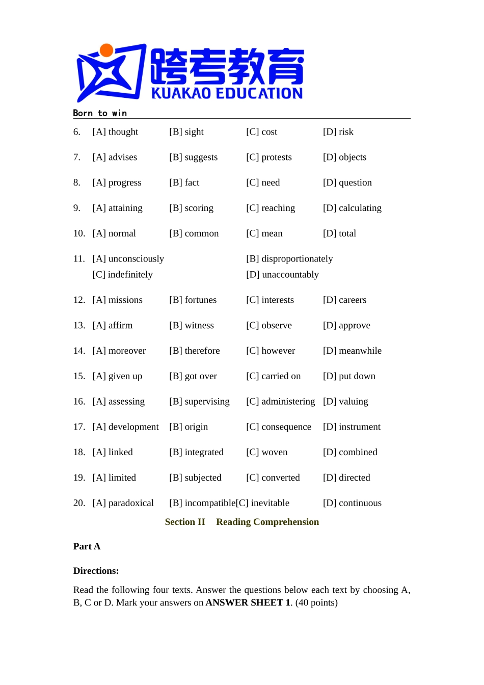 2008年全国硕士研究生入学统一考试英语一试题及解析.doc_第2页