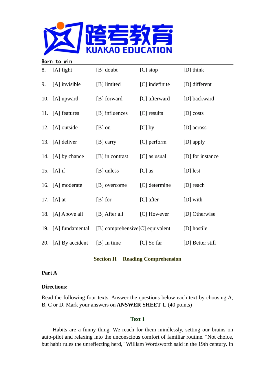 2009年全国硕士研究生入学统一考试英语一试题及解析.doc_第2页