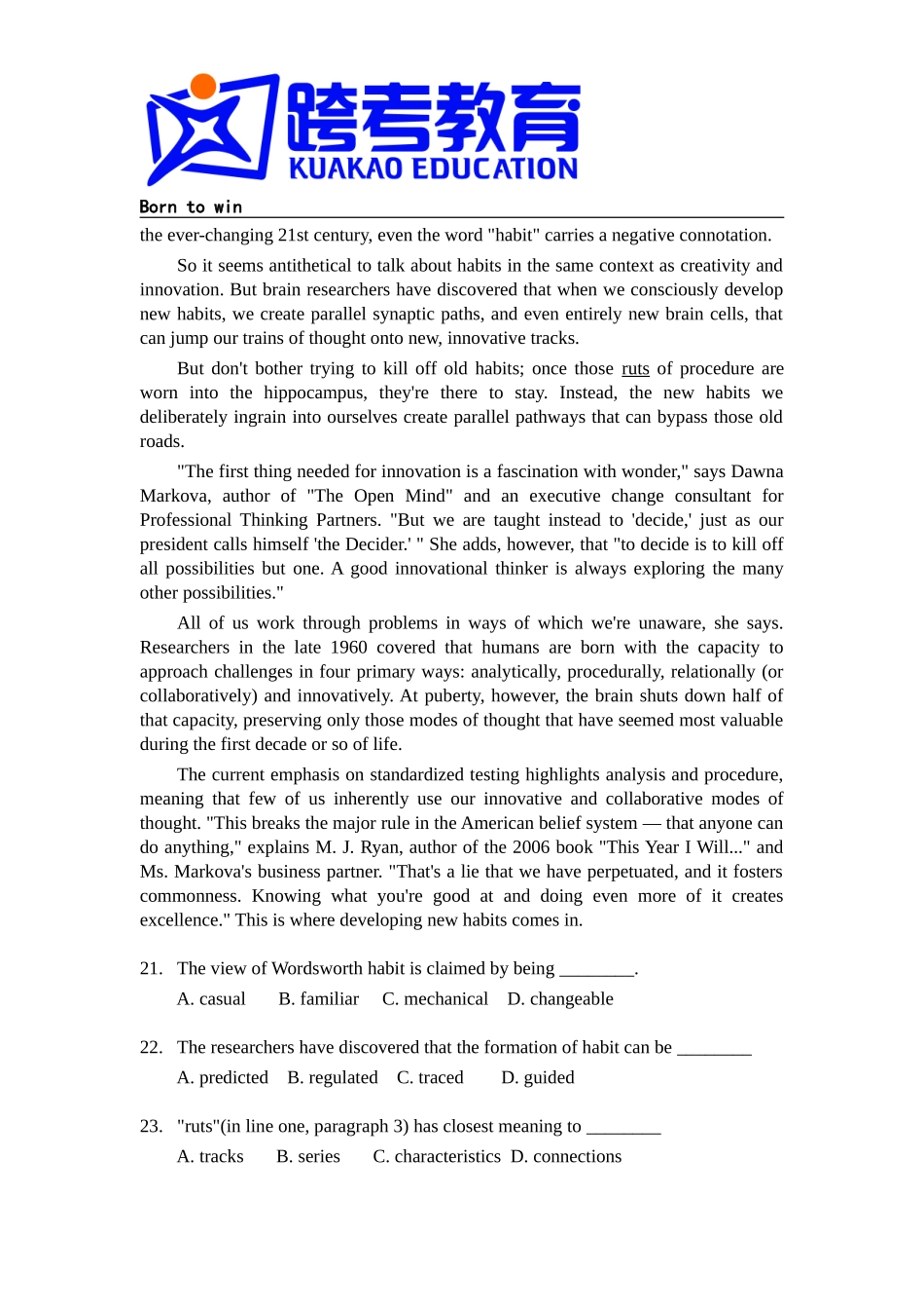 2009年全国硕士研究生入学统一考试英语一试题及解析.doc_第3页