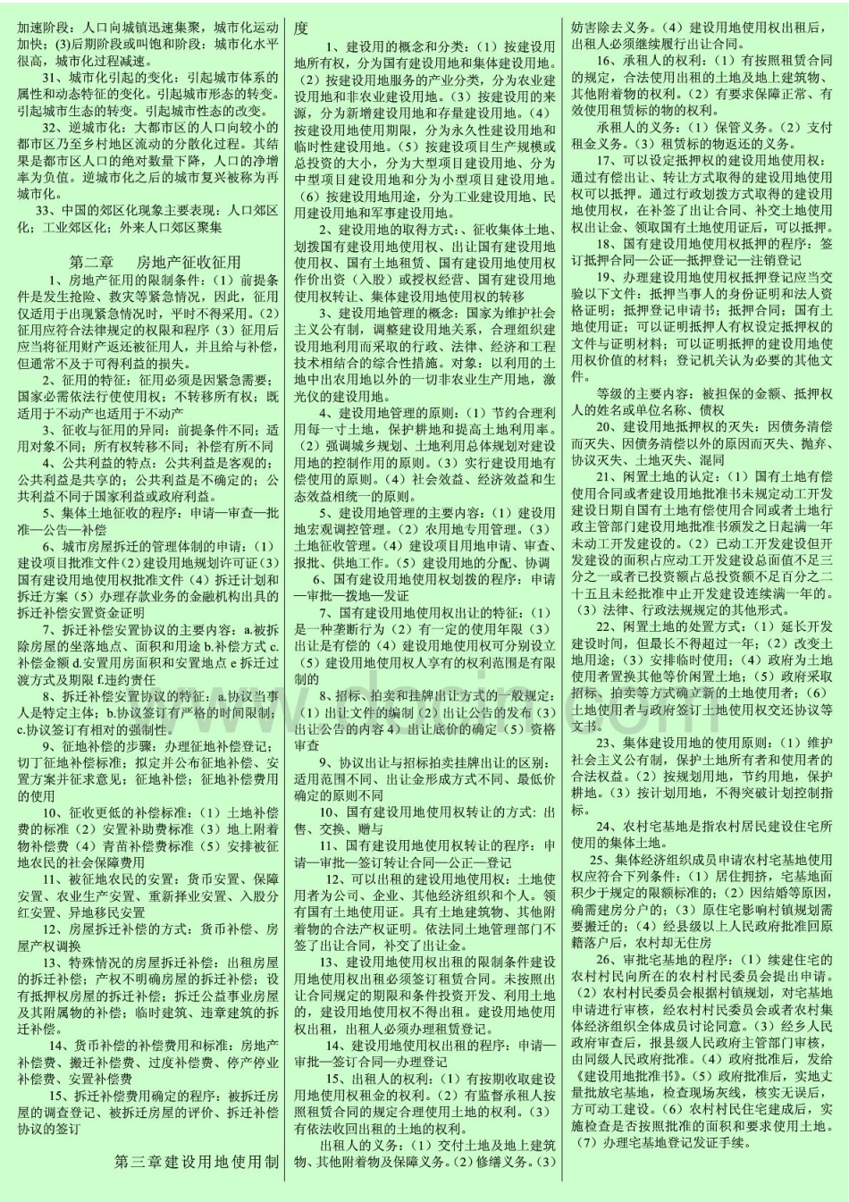 2014年中级经济师 房地产行业重点浓缩（背诵版） 小抄版.pdf_第2页