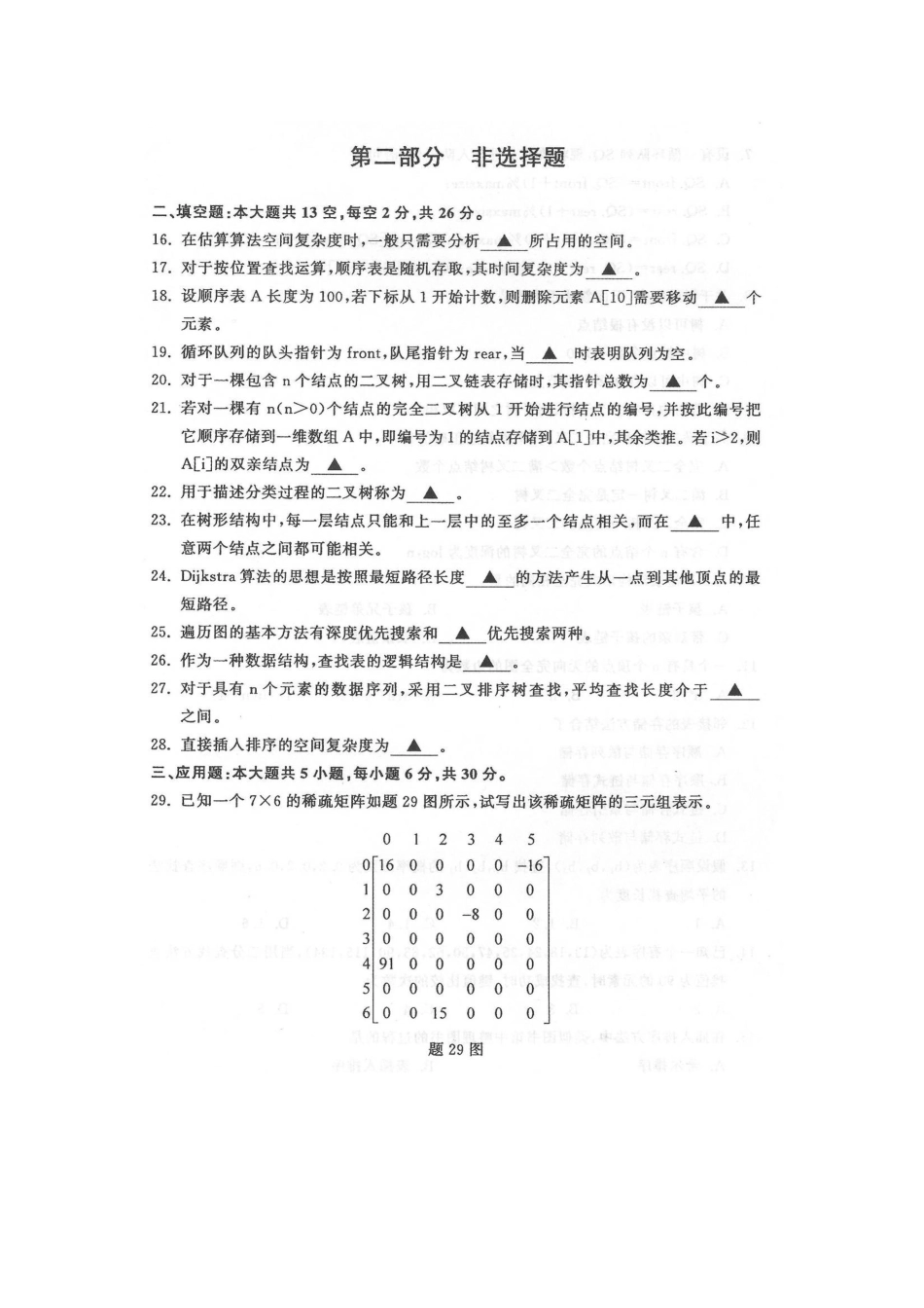 2017年10月自考02142数据结构导论试卷及答案解释.doc_第3页