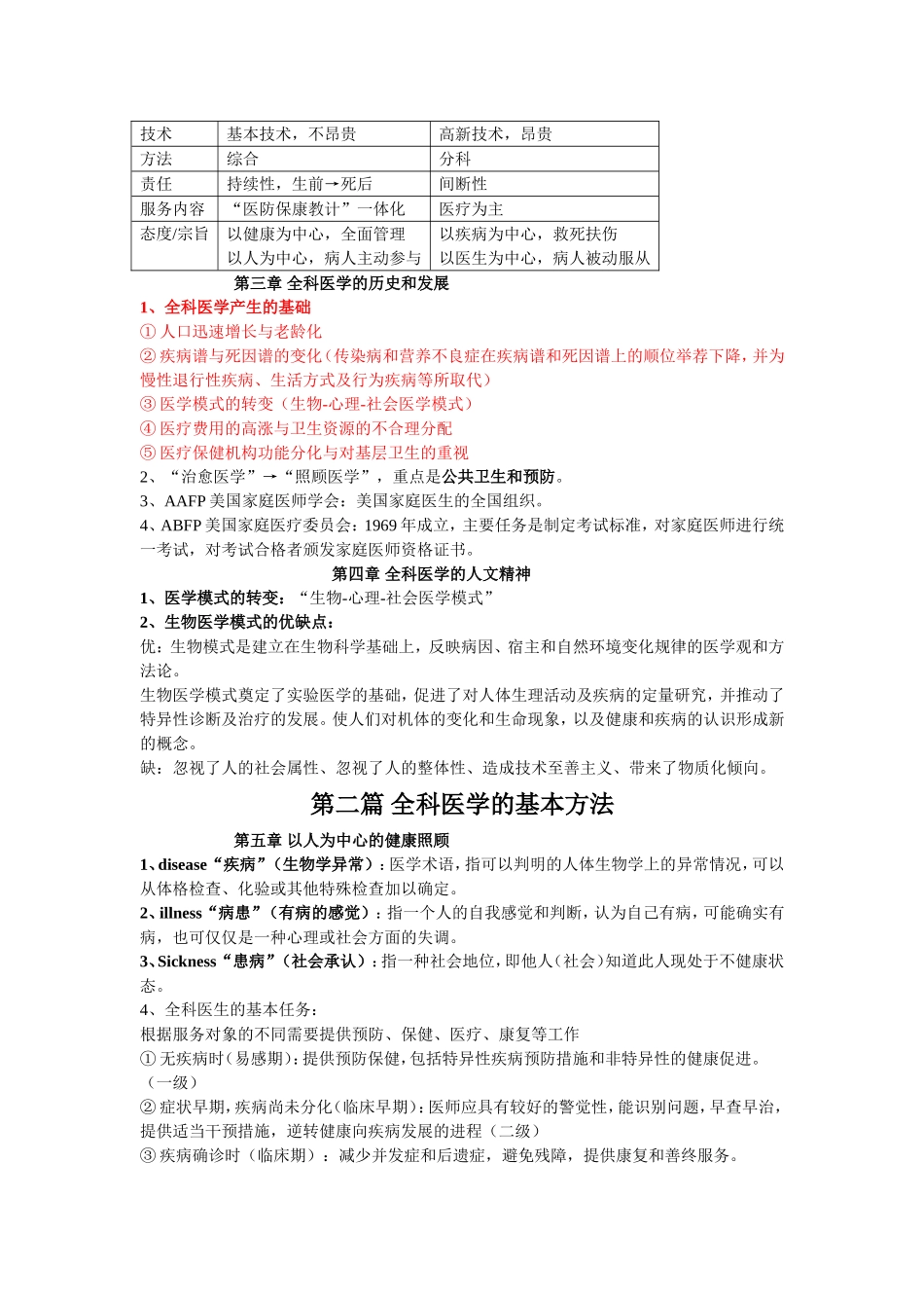 全科医学教学重点孙子茜.doc_第2页