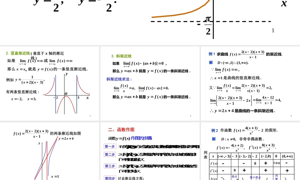 第六节 渐近线和函数作图(1).ppt