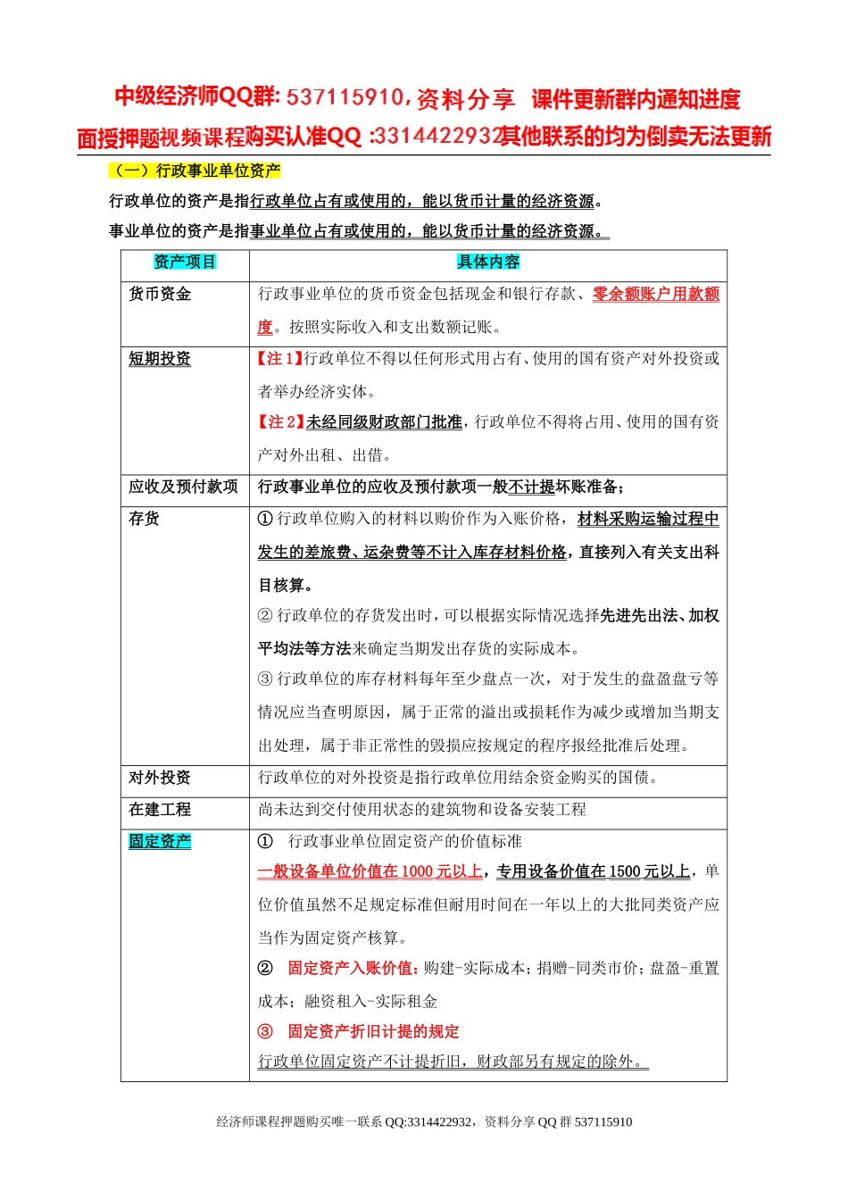 2017中级经济师-经济基础-精讲班-51、第32章行政事业单位会计-第一节行政事业单位会计要素和核算特点（一）.doc_第3页