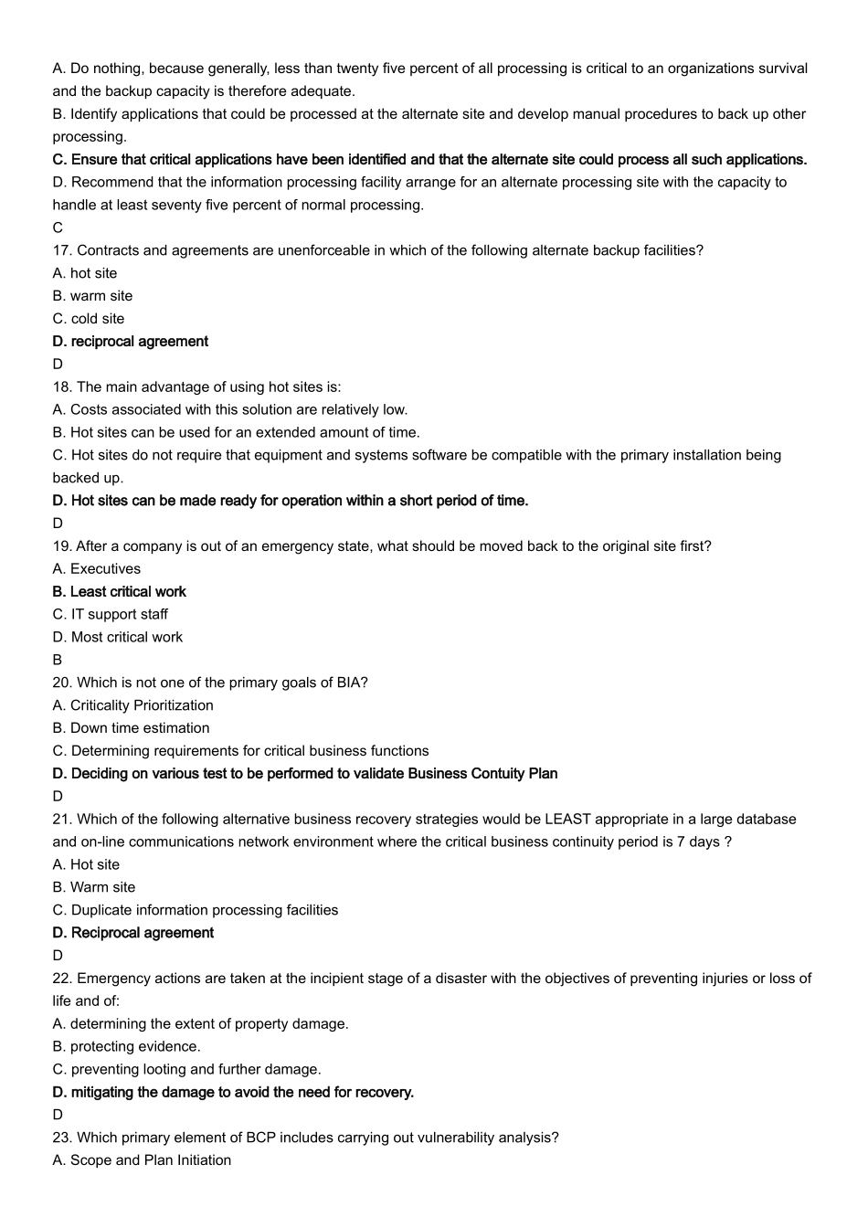 CISSP CBK－BCP 章节全真模拟题.docx_第3页