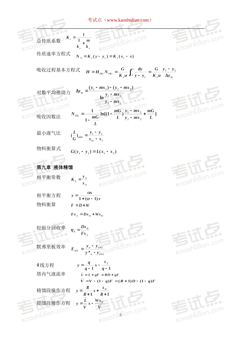 化工原理考研笔记_个人总结(江大)©研途网 YenTo.cn 整理 ✚关注公众号(yentocn)资料多又好 更新早知道.doc_第3页