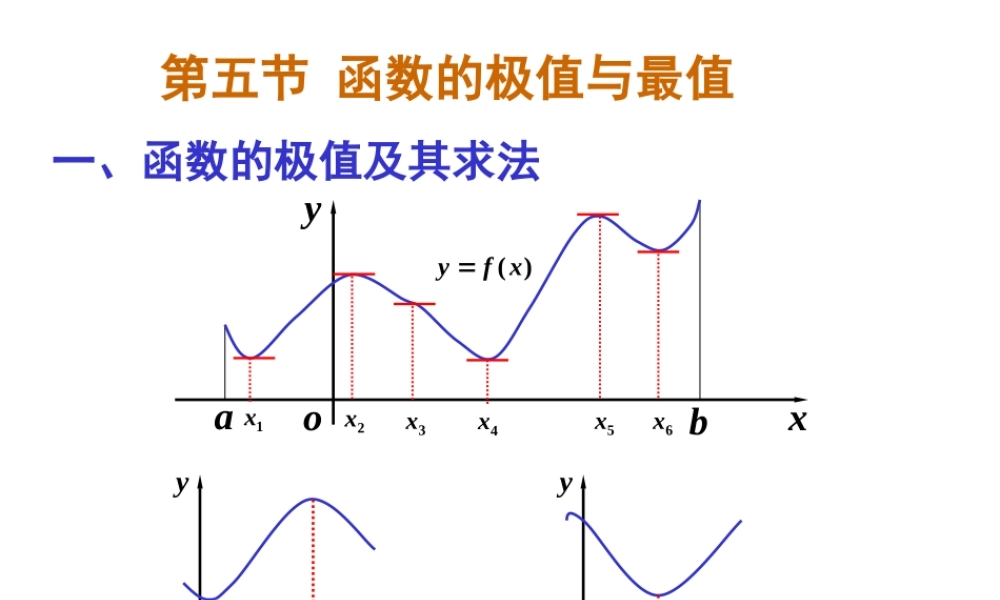 第五节 函数的极值与最值(1).ppt
