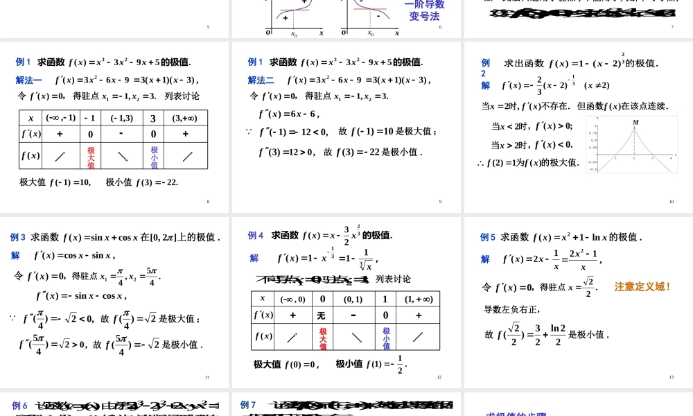 第五节 函数的极值与最值(1).ppt