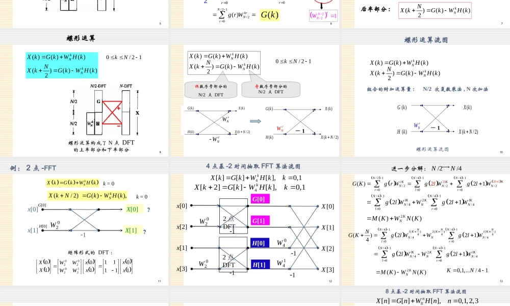 数字信号处理_4 FFTDIT.ppt
