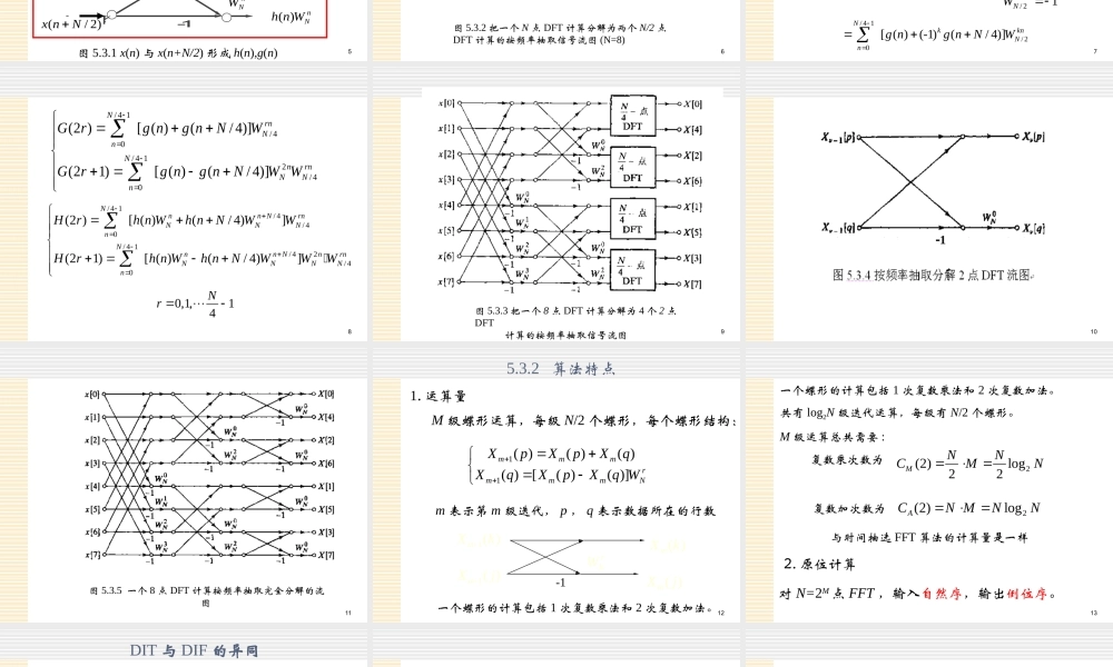 数字信号处理_4 FFTDIF.ppt