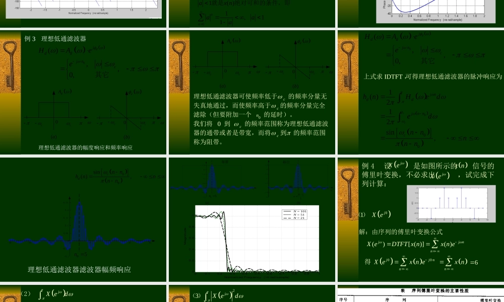 数字信号处理_2 DTFT和对称性的补充.ppt