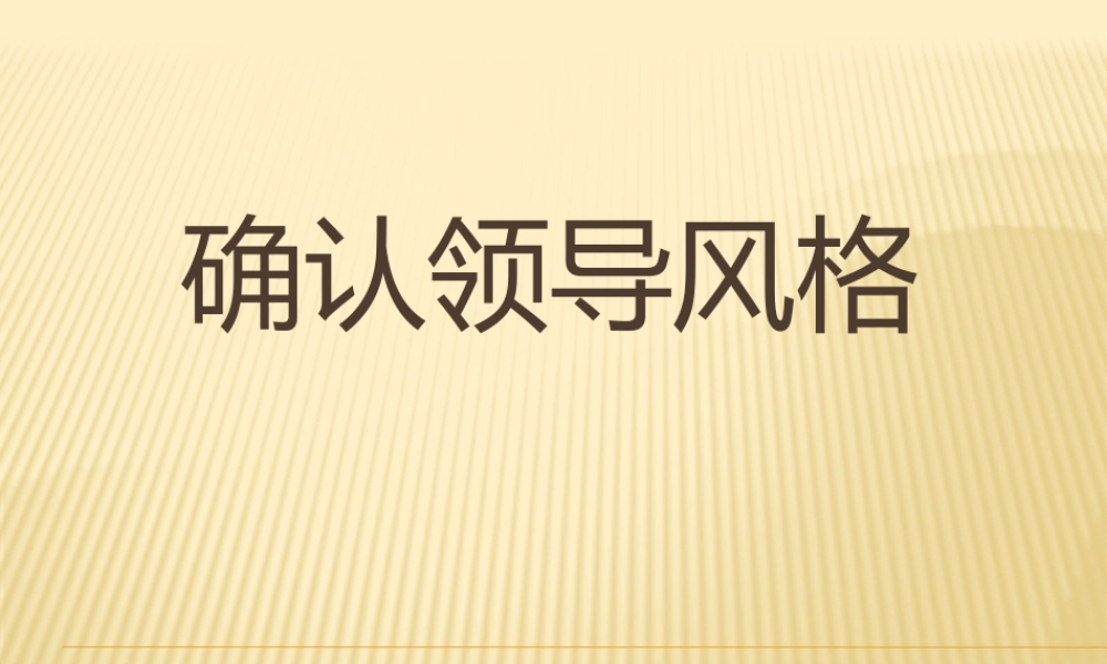 确认领导风格,三人大队(1).pptx