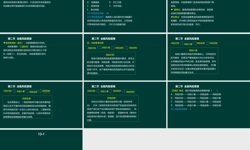 13-1法律法规与综合能力-第14章 风险管理.ppt