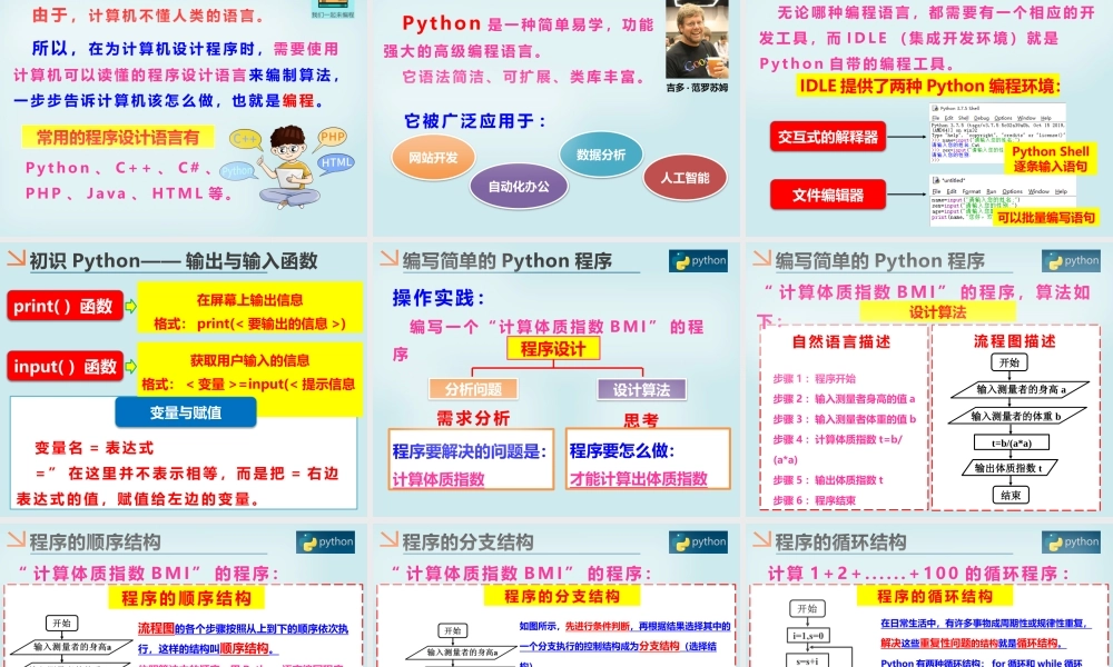 八下 第一单元 算法与程序设计.pptx