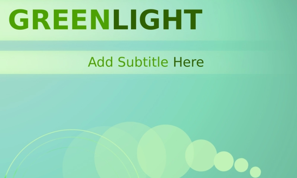 抽象精品ppt模板greenlight039.ppt