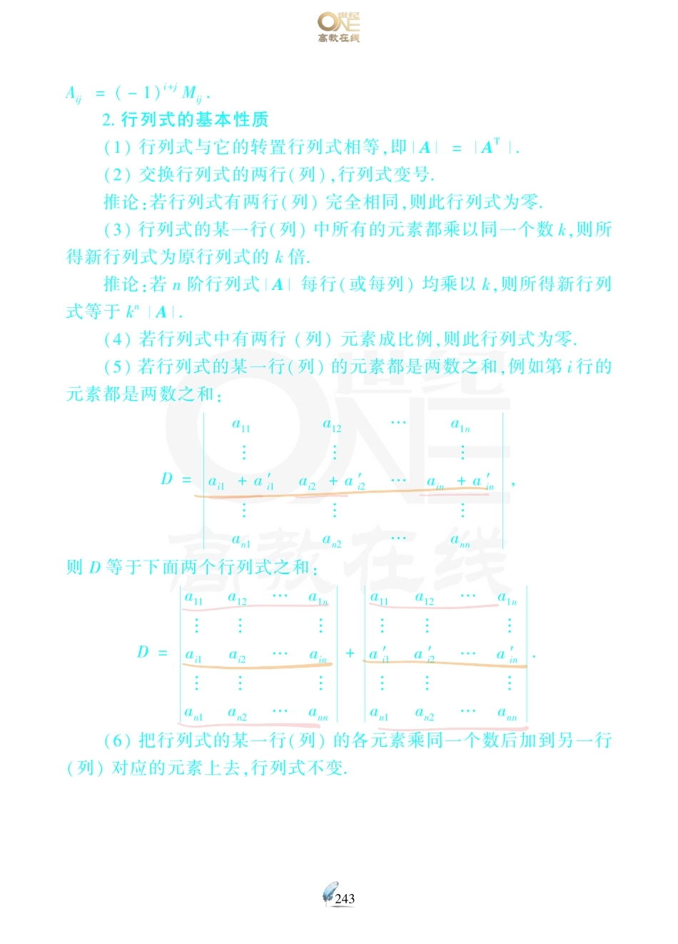【数一 线代第1章 行列式】考研数学历年真题（87-96）课堂笔记.pdf_第2页