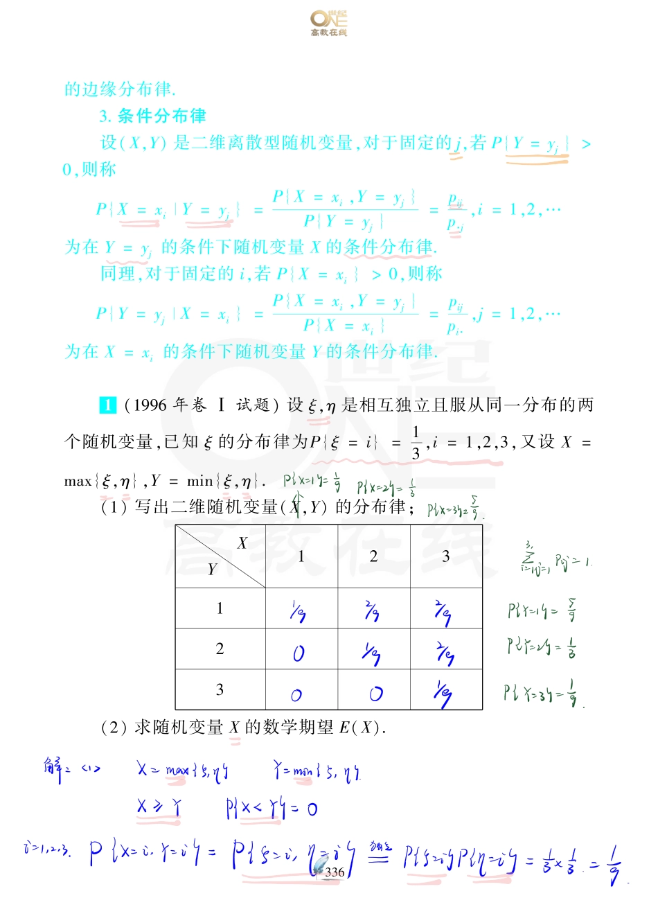 【数一 概率第3-4章】考研数学历年真题（87-96）课堂笔记.pdf_第2页