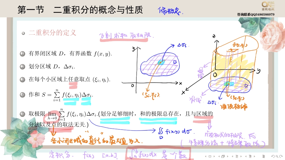 基础班5-1二重积分的概念与性质（【公众号：最新考研资料】免费分享）.pdf_第2页