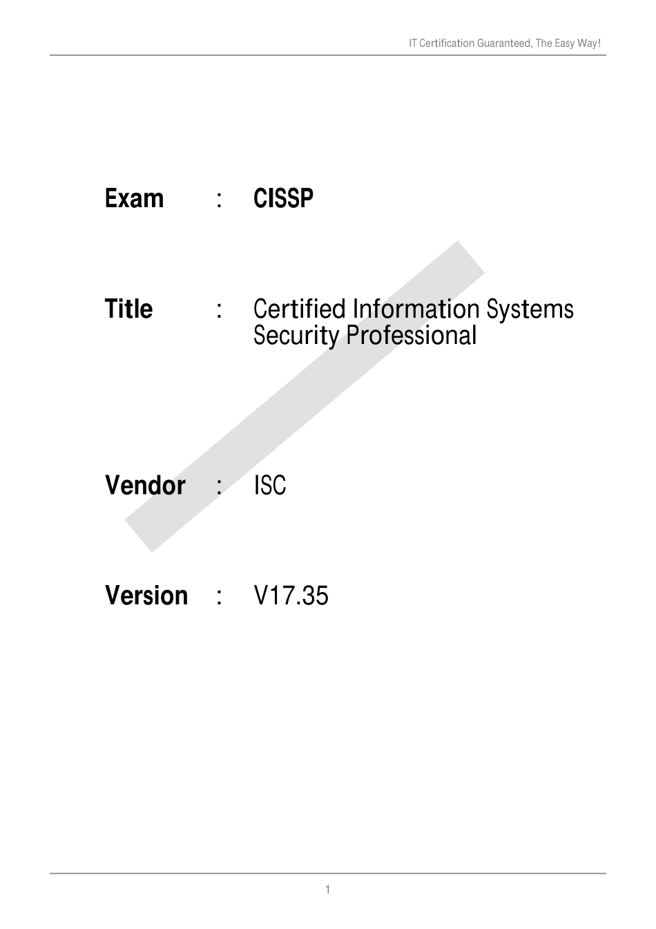CISSP V17.35 645Q（2019年11月更新）.pdf_第1页